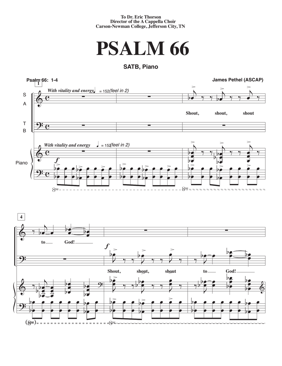 Psalm 66 for TTBB Psalm 66 for TTBB TTBB scores gallery preview page 1
