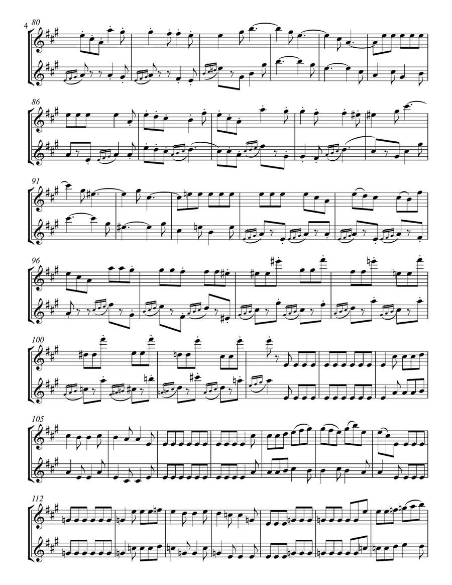 Roman Carnival Overture for Two Flutes Flute Duet scores gallery preview page 5