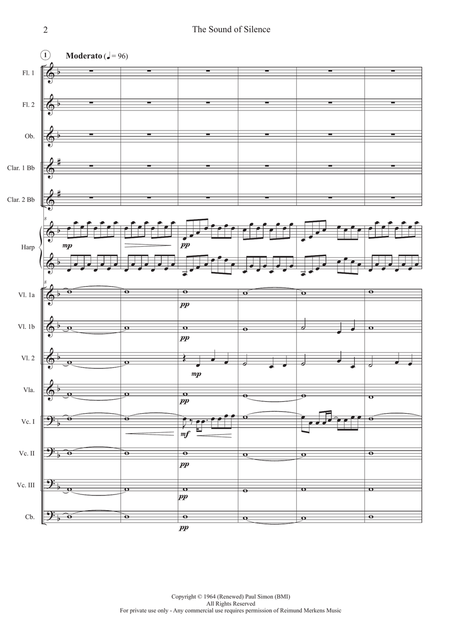 The Sound Of Silence - Score Only Full Orchestra scores gallery preview page 2