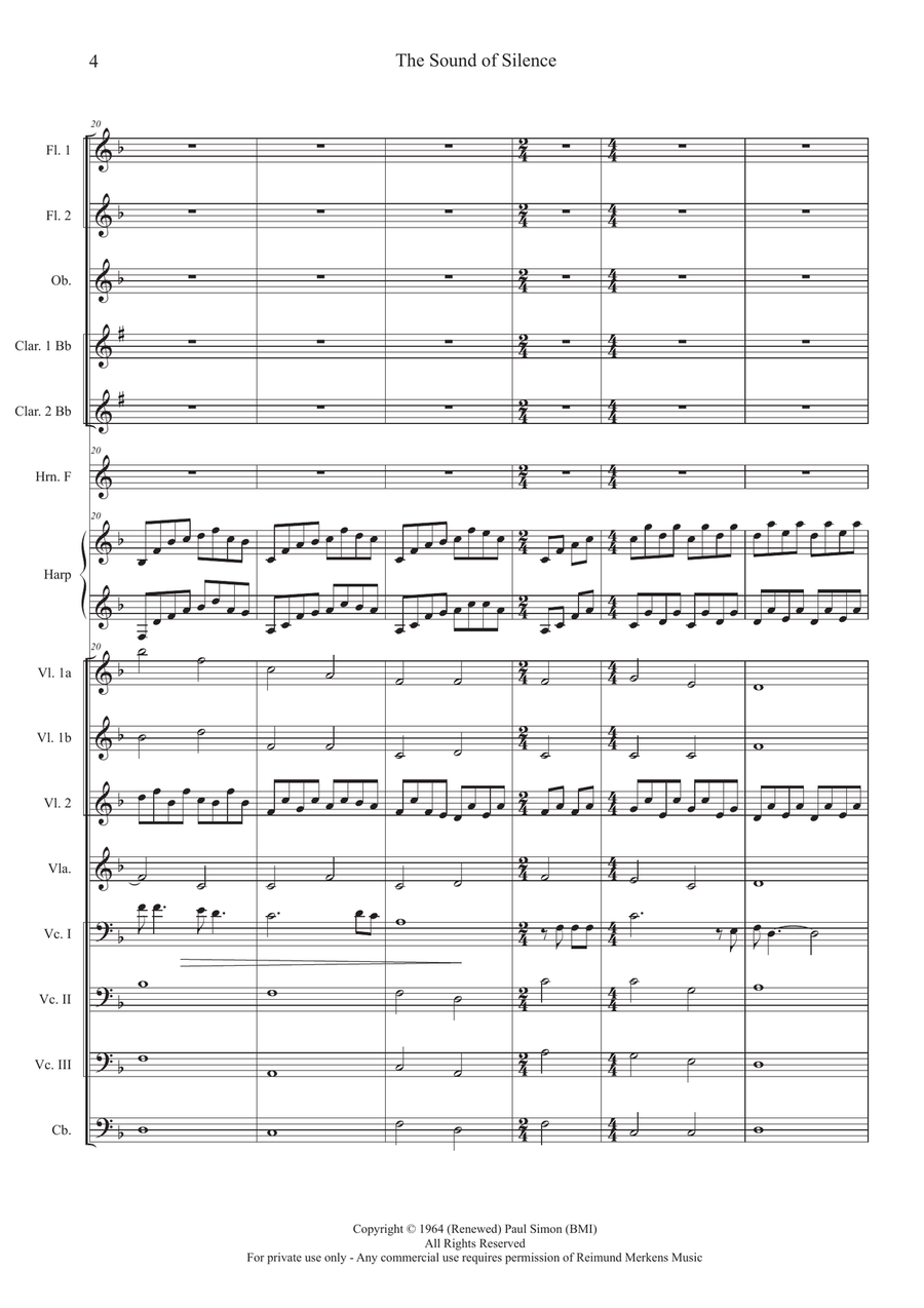 The Sound Of Silence - Score Only Full Orchestra scores gallery preview page 4