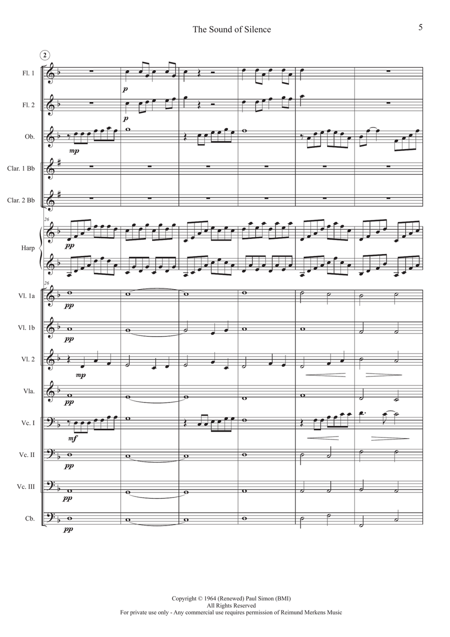 The Sound Of Silence - Score Only Full Orchestra scores gallery preview page 5