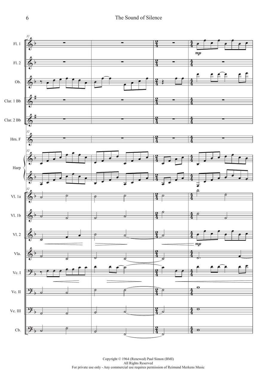 The Sound Of Silence - Score Only Full Orchestra scores gallery preview page 6
