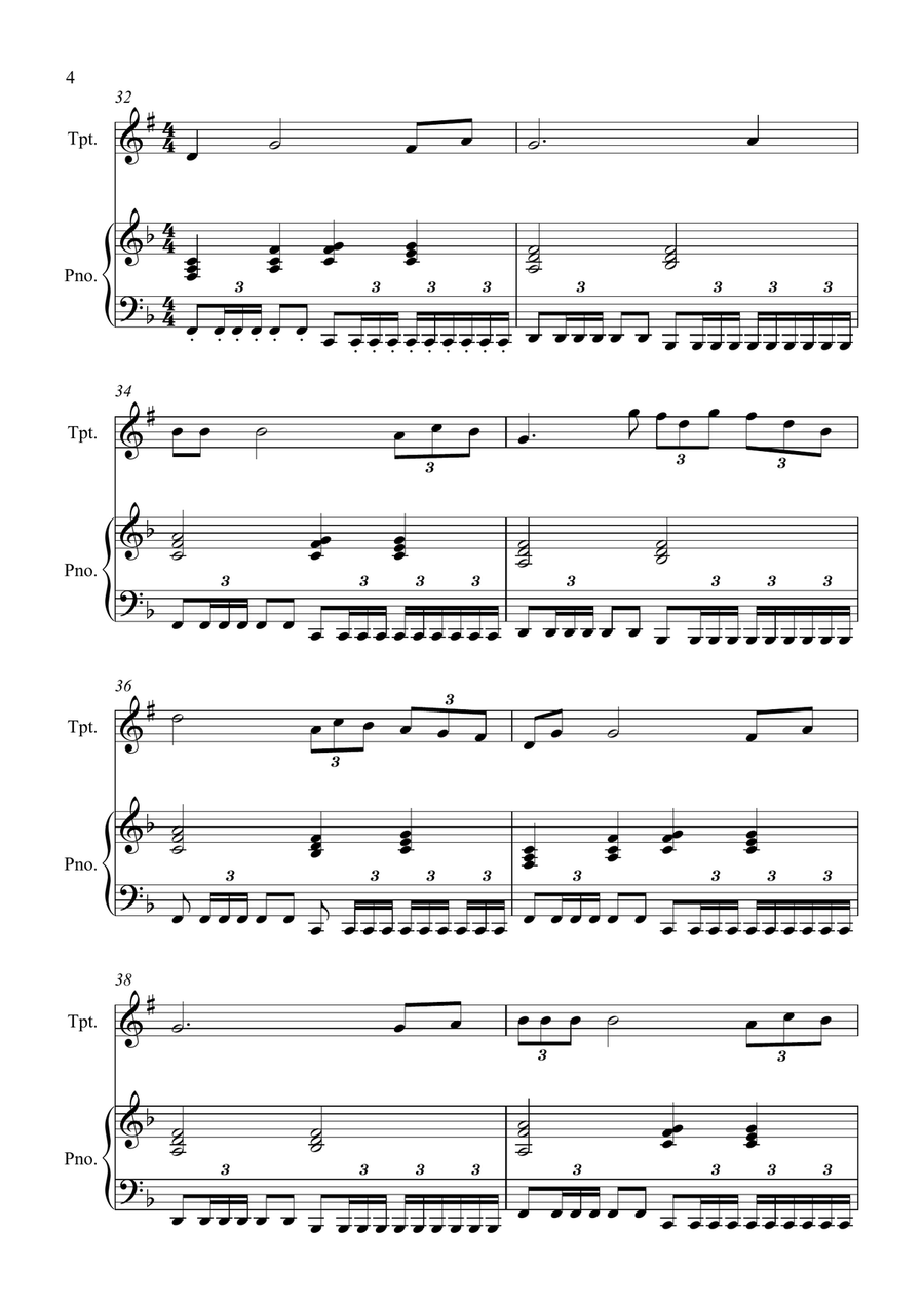 Con Te Partiro (Time To Say Goodbye) Trumpet Solo scores gallery preview page 4