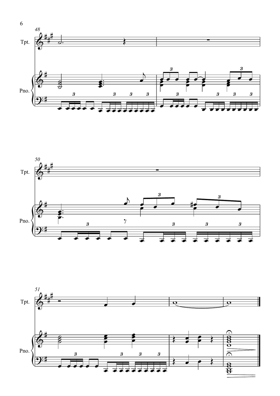 Con Te Partiro (Time To Say Goodbye) Trumpet Solo scores gallery preview page 6