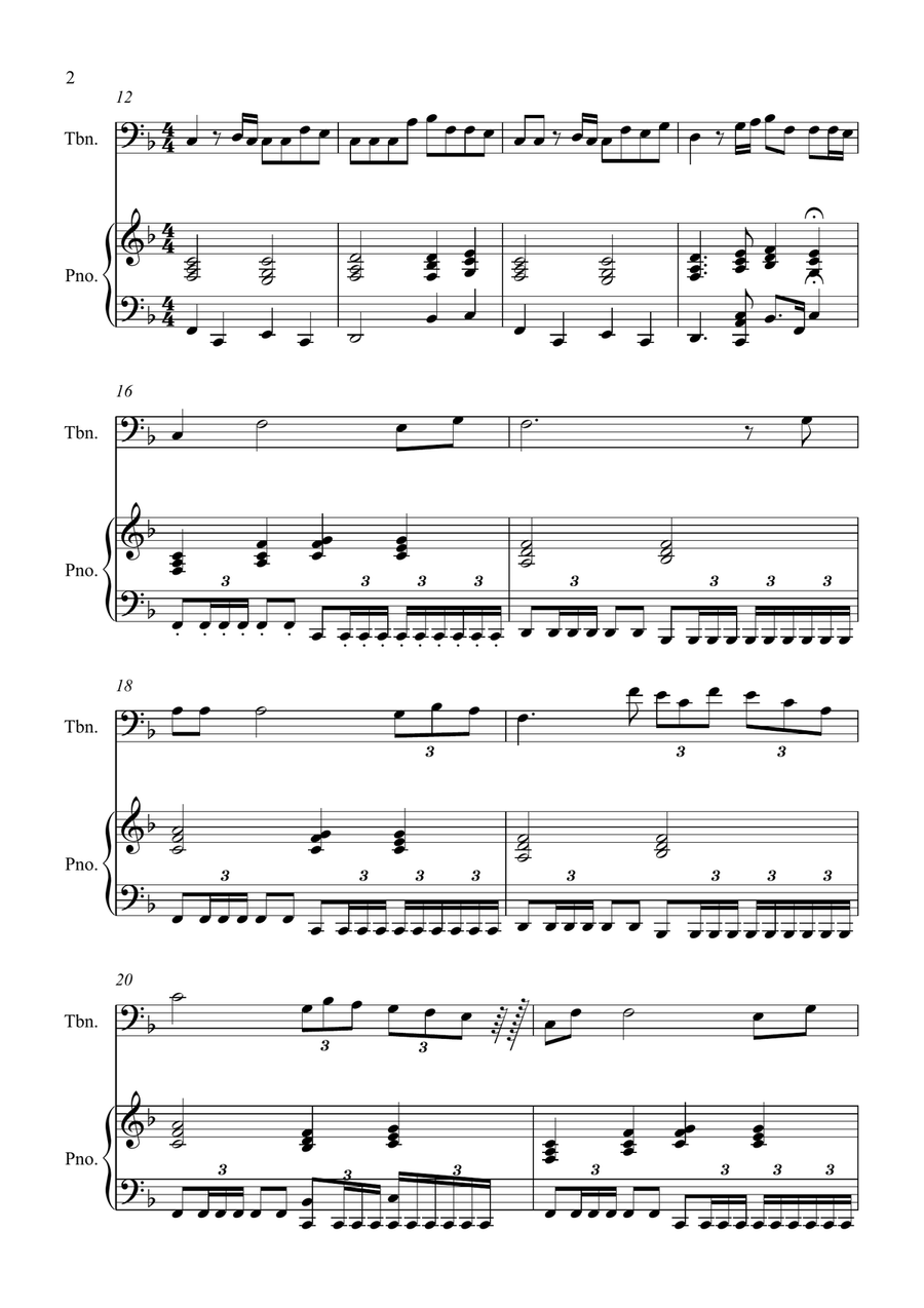 Con Te Partiro (Time To Say Goodbye) Piano scores gallery preview page 2