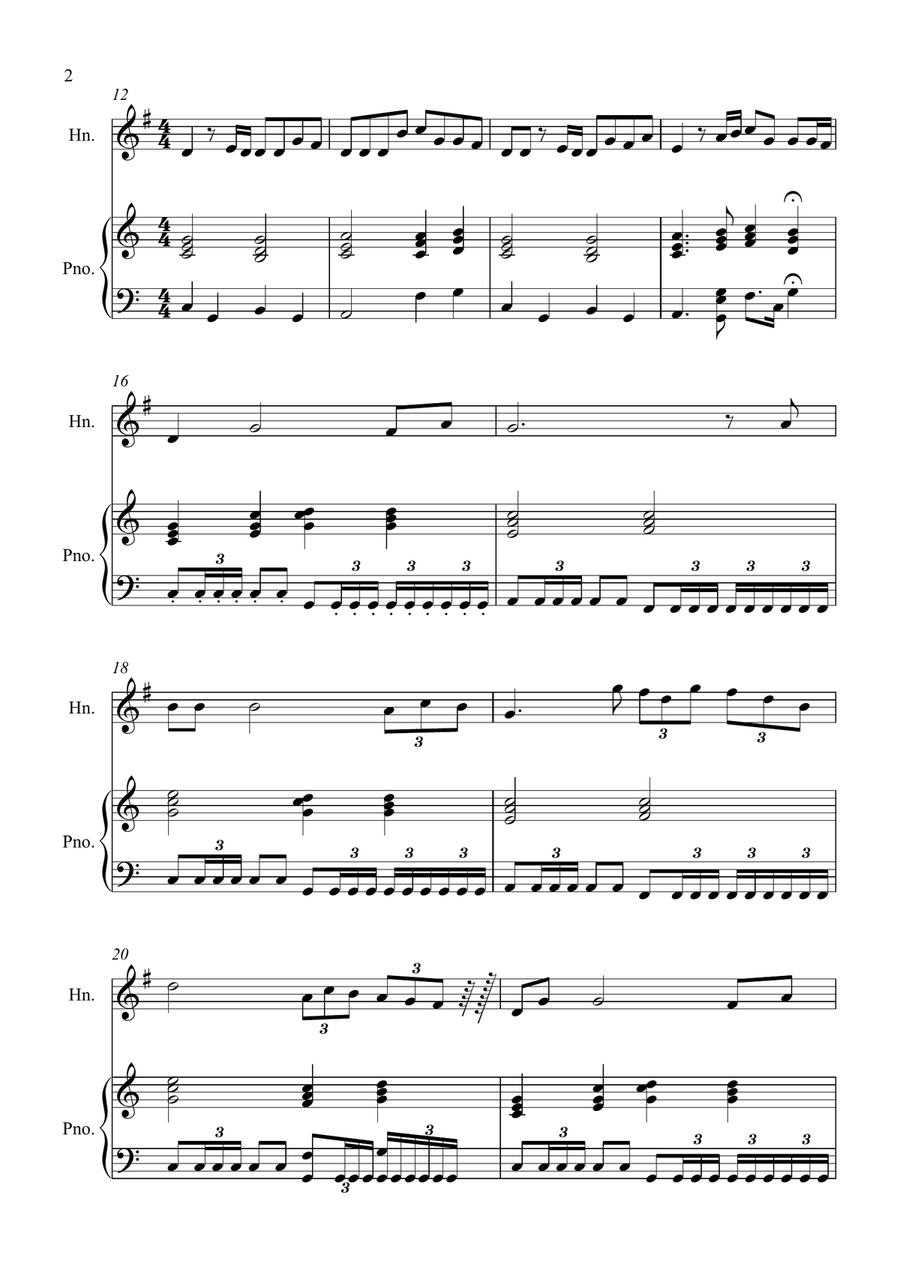 Con Te Partiro (Time To Say Goodbye) Piano scores gallery preview page 2