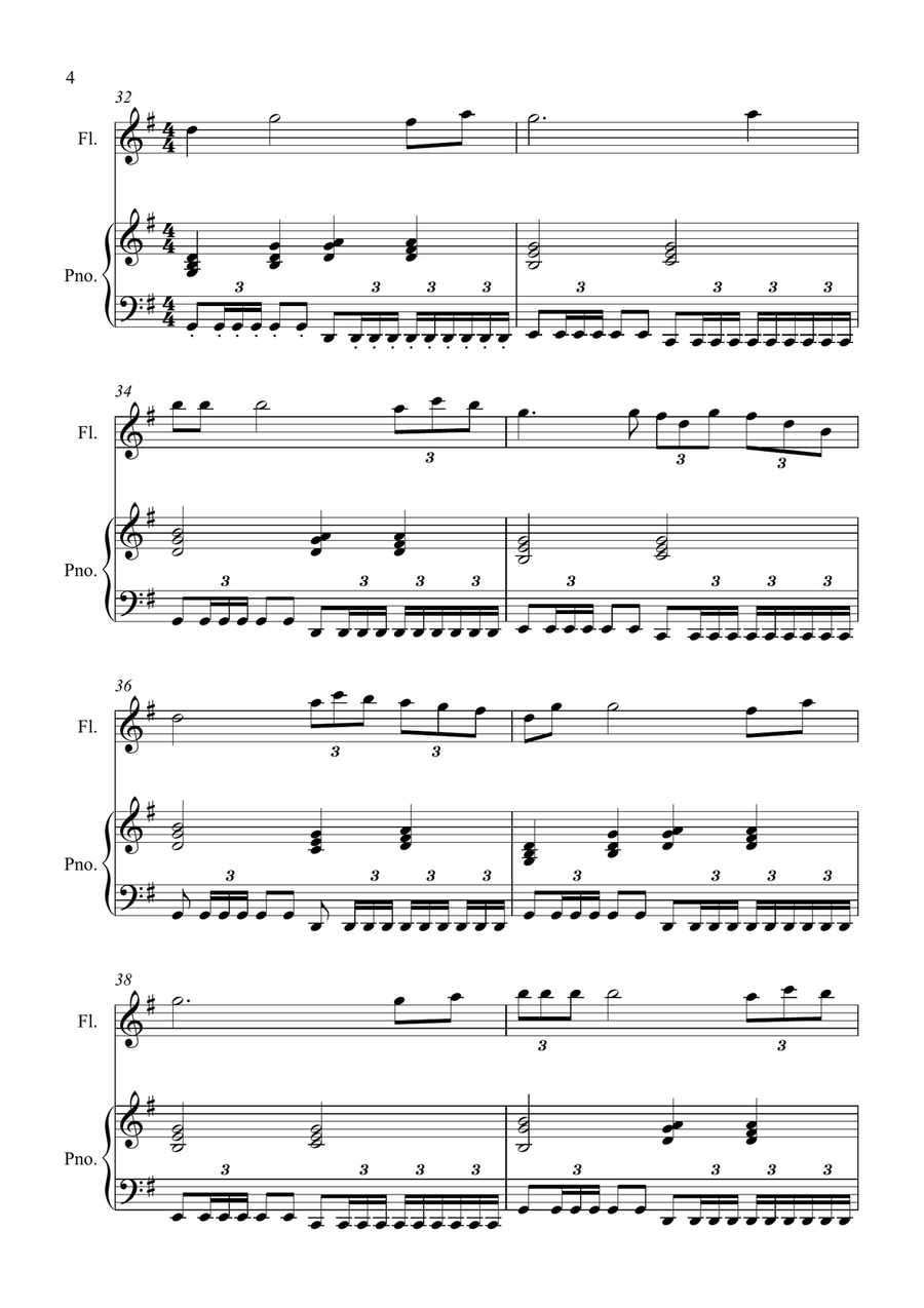 Con Te Partiro (Time To Say Goodbye) Flute Solo scores gallery preview page 4