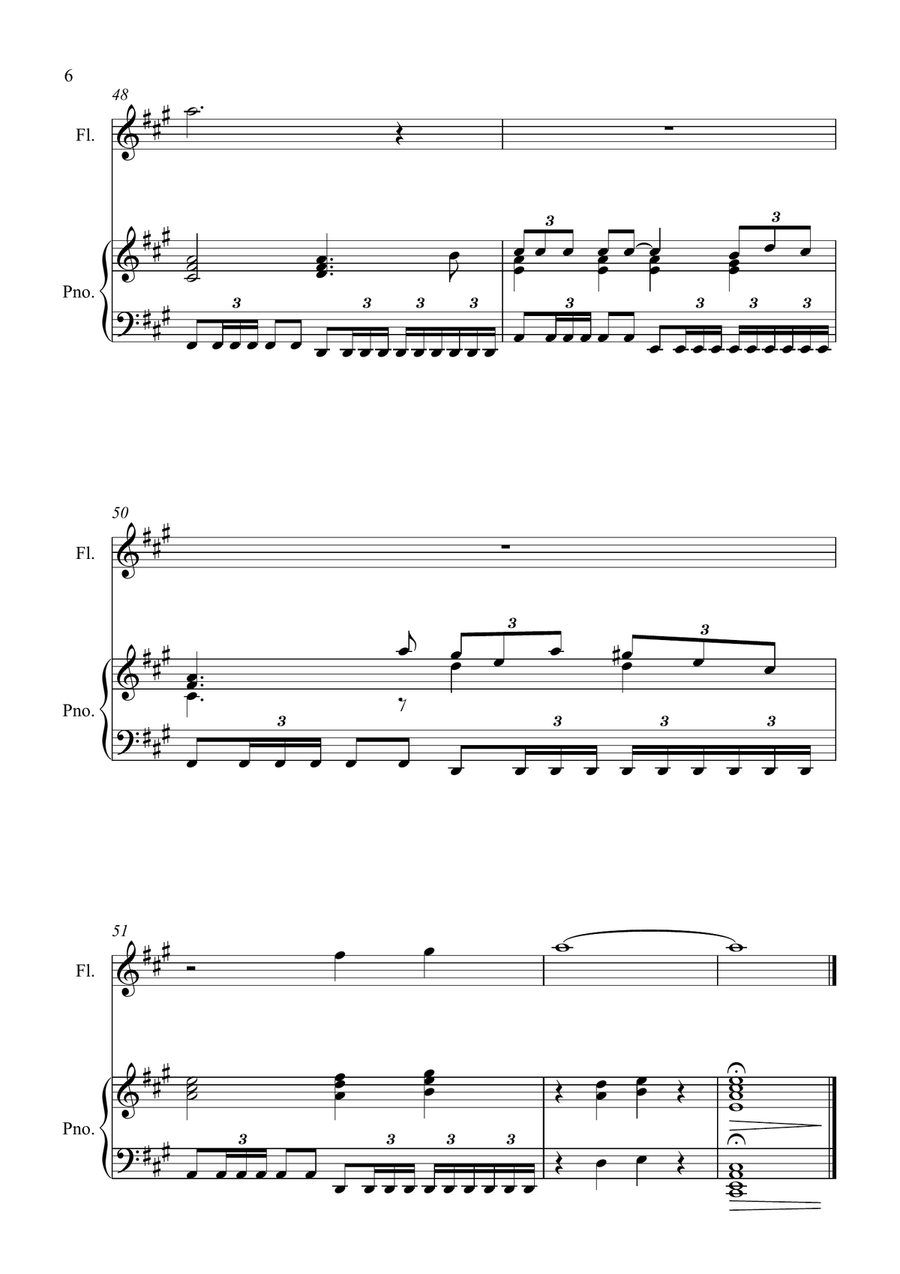 Con Te Partiro (Time To Say Goodbye) Flute Solo scores gallery preview page 6