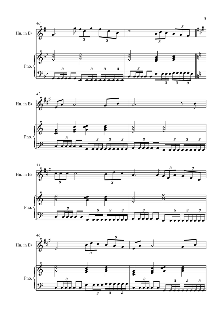 Con Te Partiro (Time To Say Goodbye) Horn scores gallery preview page 5
