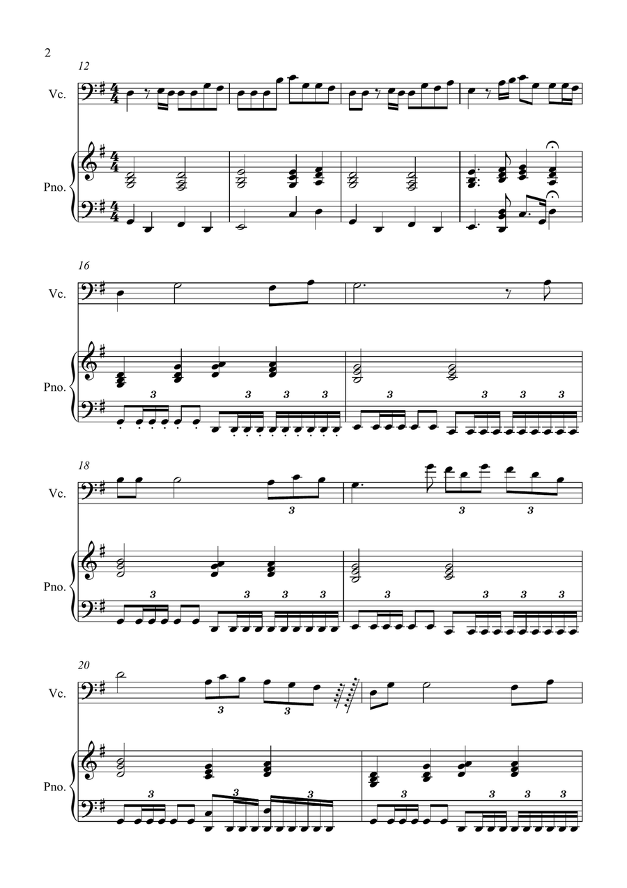 Con Te Partiro (Time To Say Goodbye) Piano scores gallery preview page 2
