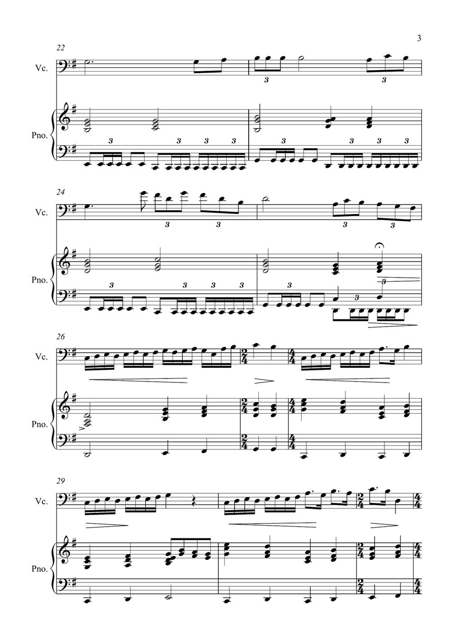Con Te Partiro (Time To Say Goodbye) Piano scores gallery preview page 3