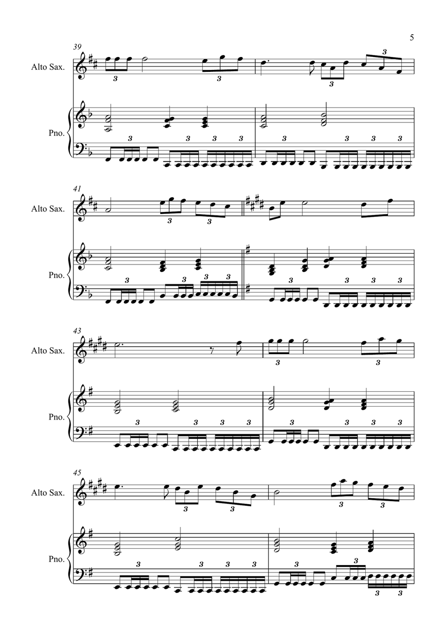Con Te Partiro (Time To Say Goodbye) Alto Saxophone scores gallery preview page 5