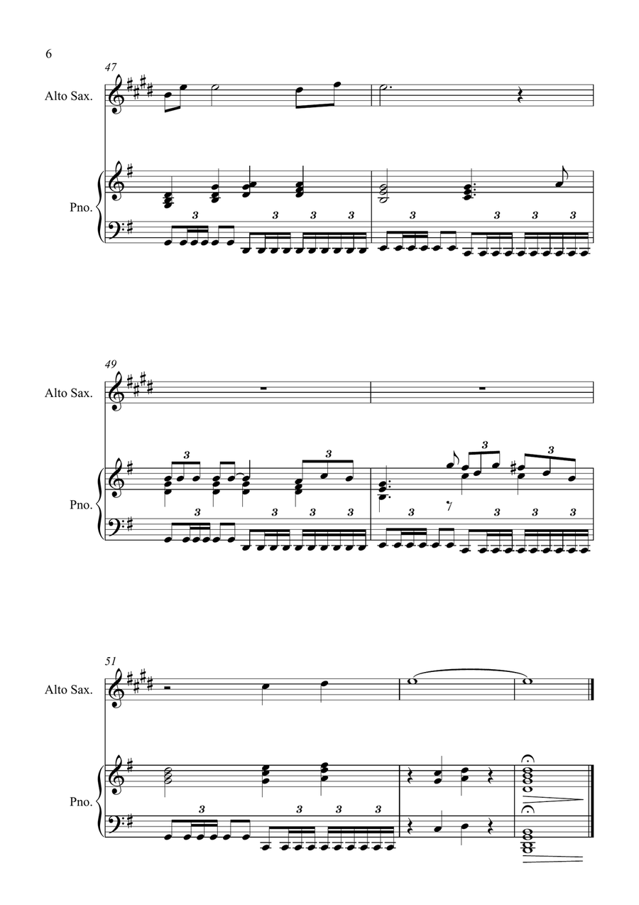 Con Te Partiro (Time To Say Goodbye) Alto Saxophone scores gallery preview page 6