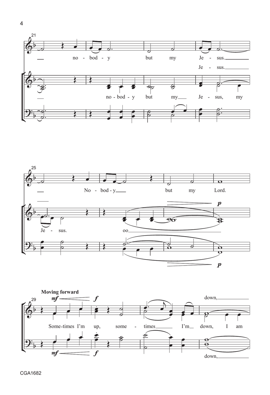 Nobody Knows But Jesus - SATB 4-Part scores gallery preview page 4