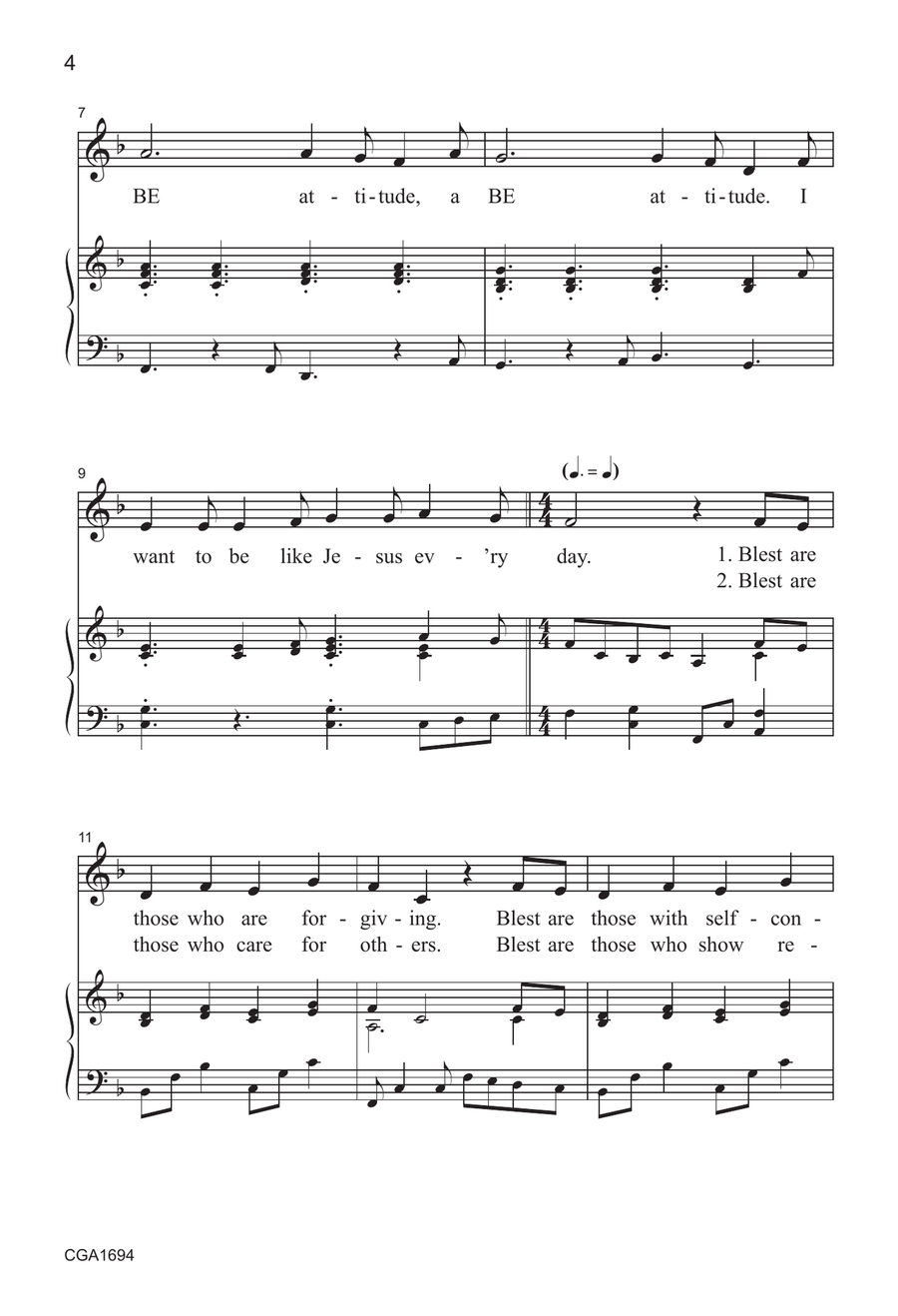 Give Me a BE-attitude Give Me a BE-attitude Choir scores gallery preview page 4