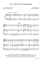 Go, Tell It on the Mountain (Unison/Two-part) 4-Part scores gallery preview page 3
