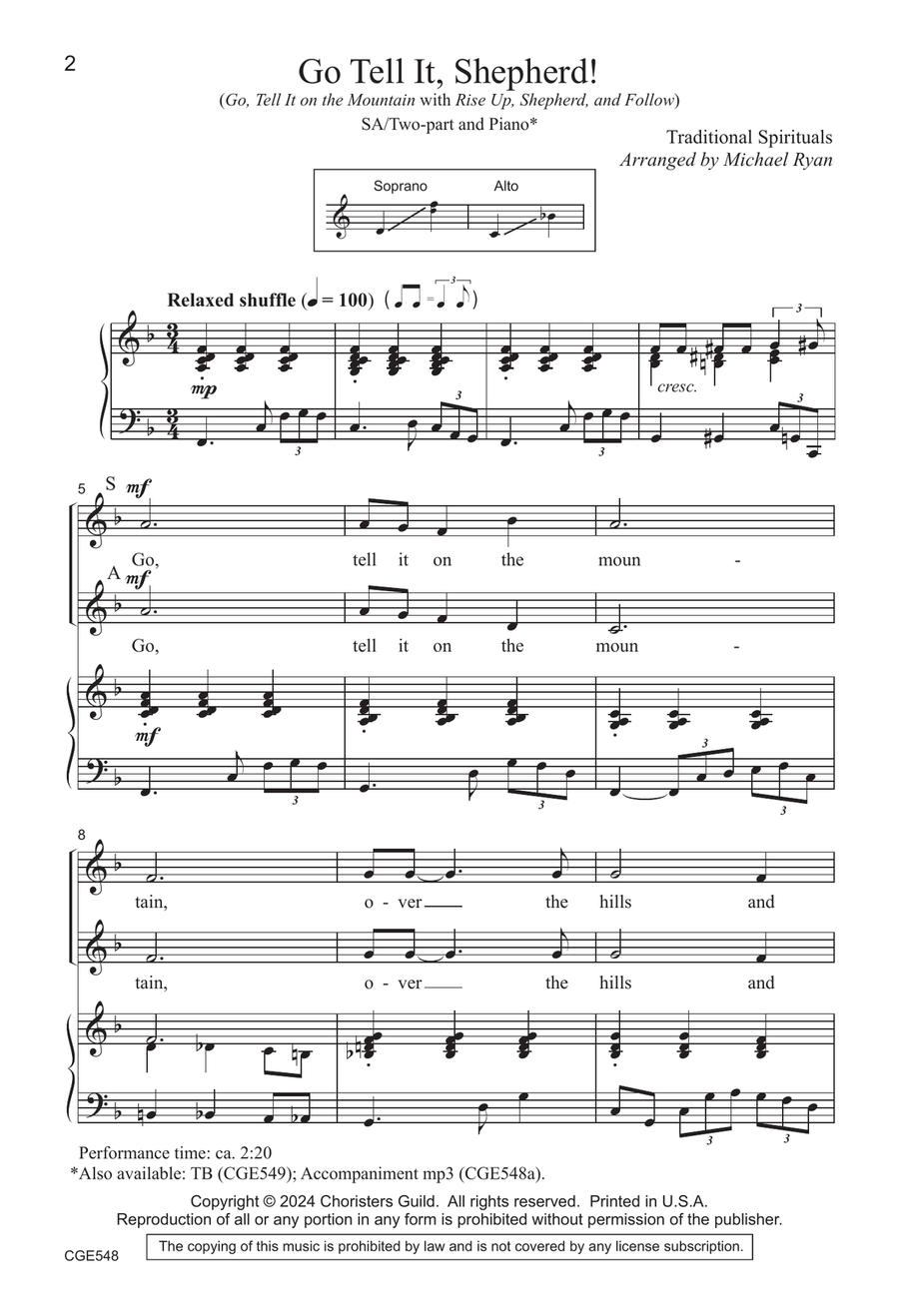 Go Tell It, Shepherd! - SA SA scores gallery preview page 2