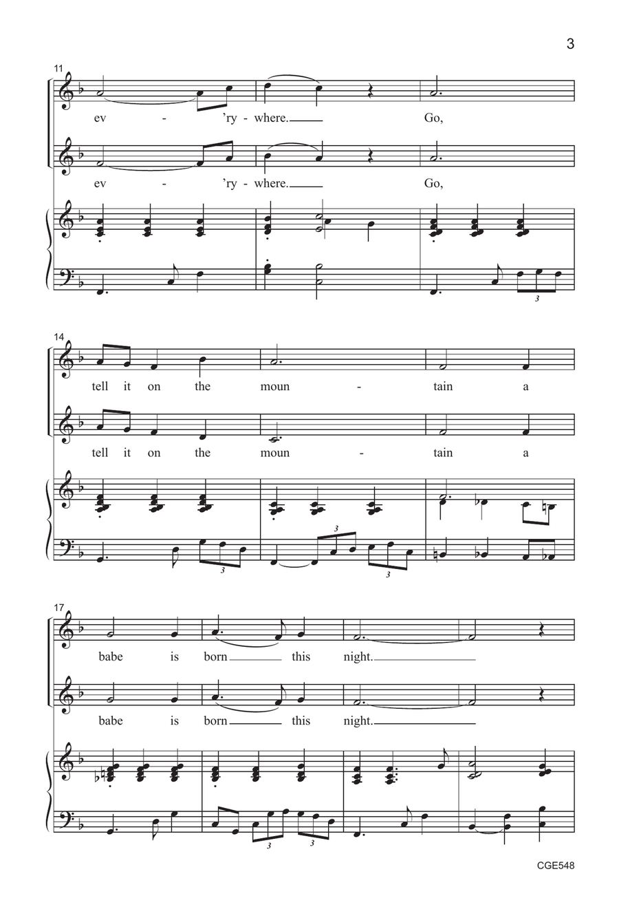 Go Tell It, Shepherd! - SA SA scores gallery preview page 3