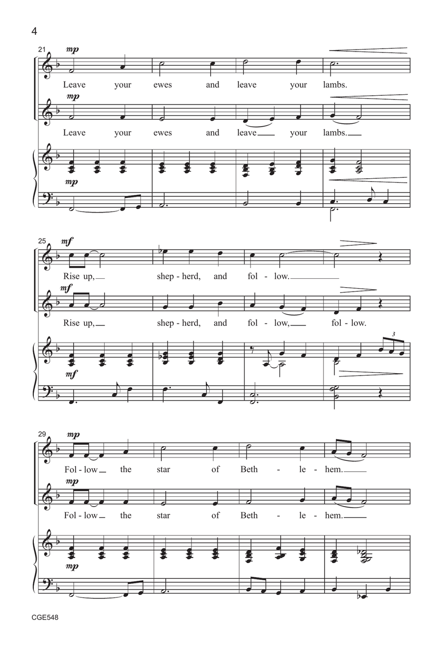 Go Tell It, Shepherd! - SA SA scores gallery preview page 4