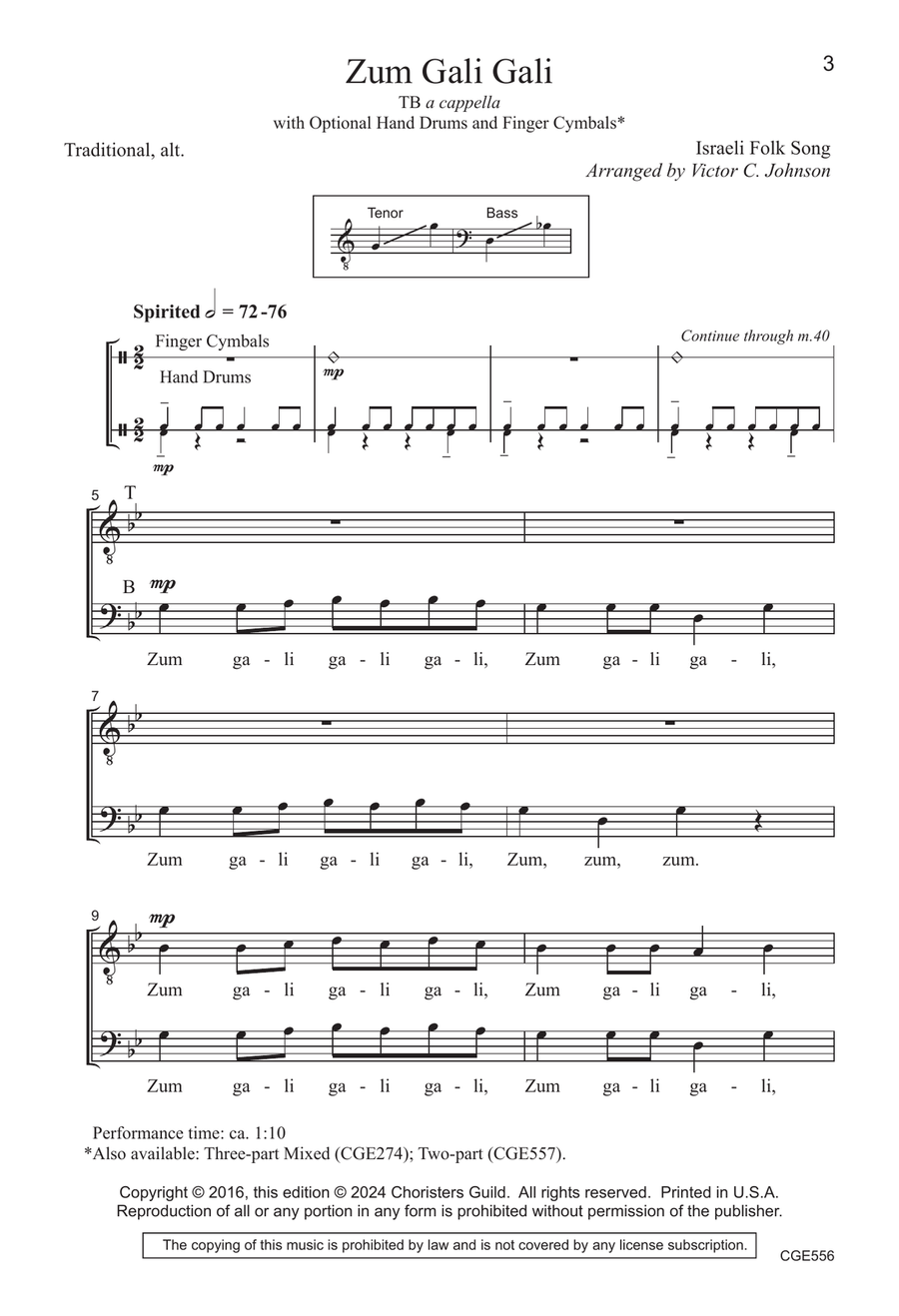 Zum Gali Gali - TB Zum Gali Gali - TB TB scores gallery preview page 3