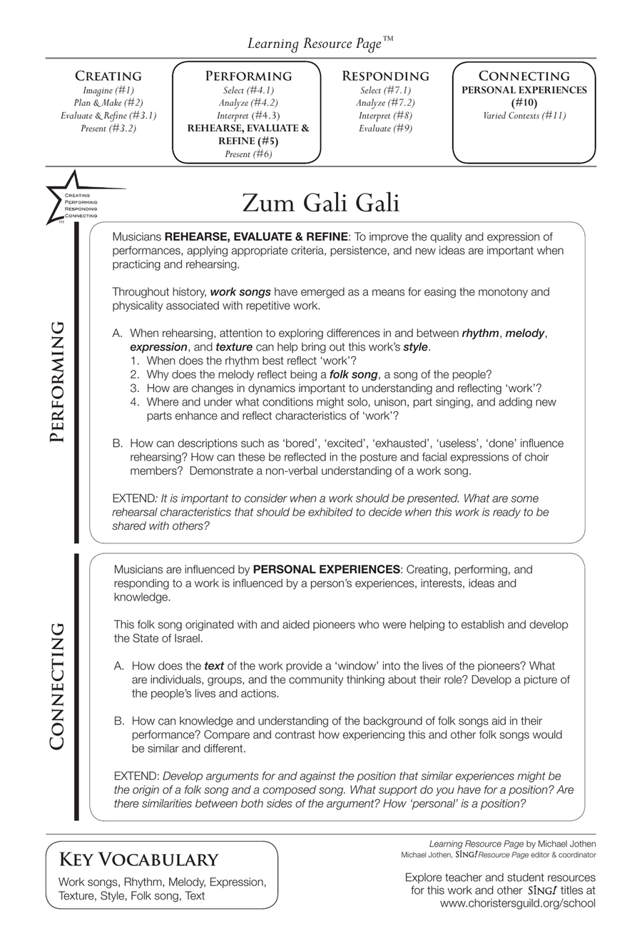 Zum Gali Gali - Two-part Zum Gali Gali - Two-part Choir scores gallery preview page 2