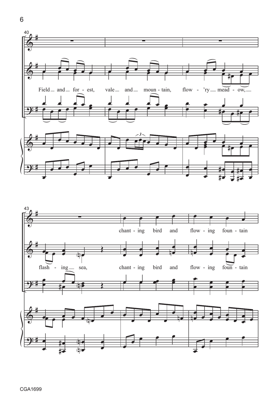 Joyful, Joyful, We Adore Thee - SATB 4-Part scores gallery preview page 6