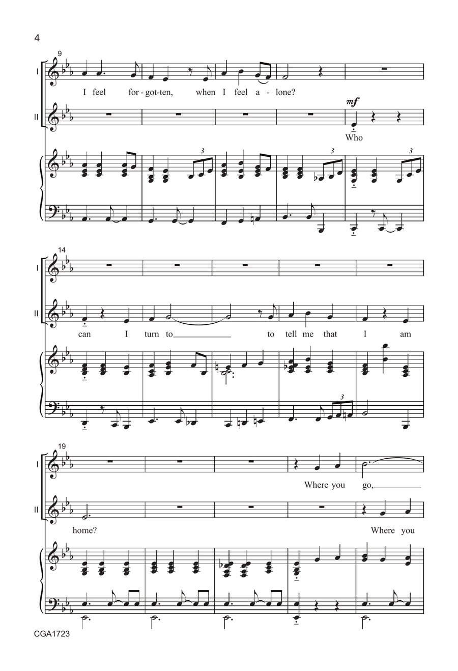 I Am Home - Unison/Two-part Unison Choir scores gallery preview page 4