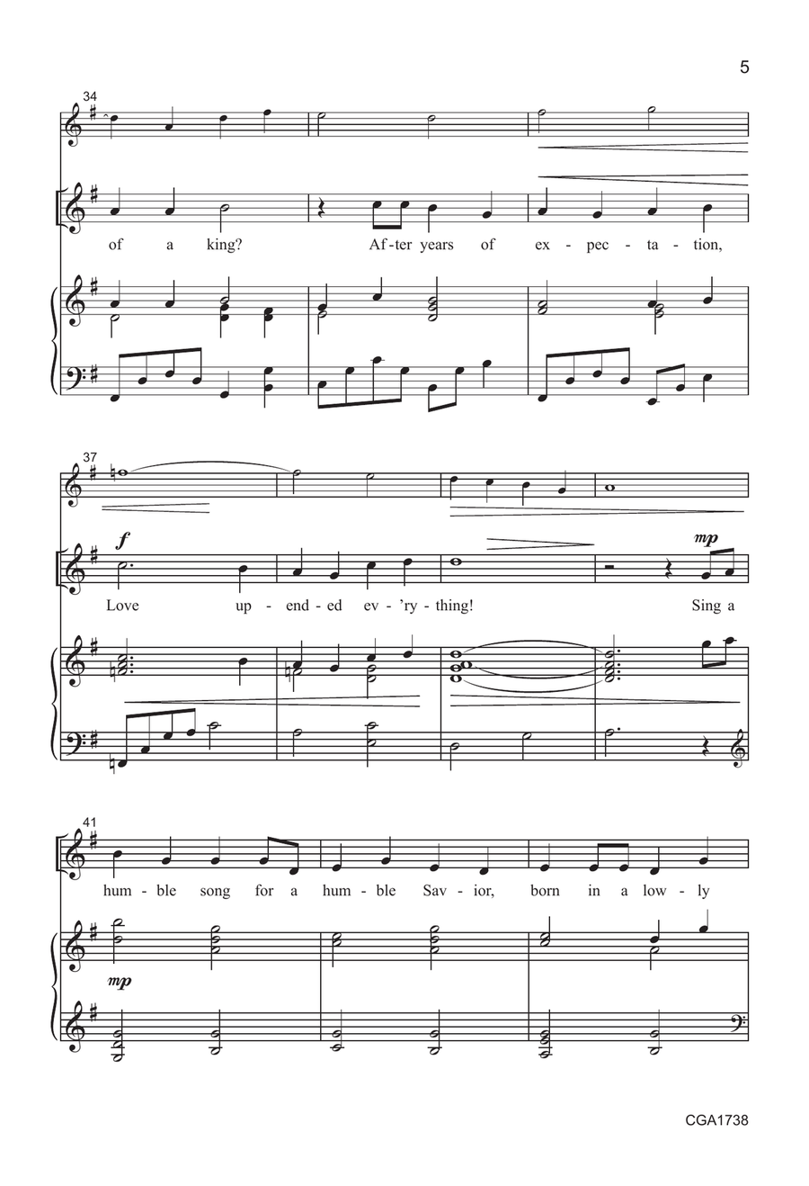 Humble Savior - Unison Humble Savior - Unison Unison Choir scores gallery preview page 5