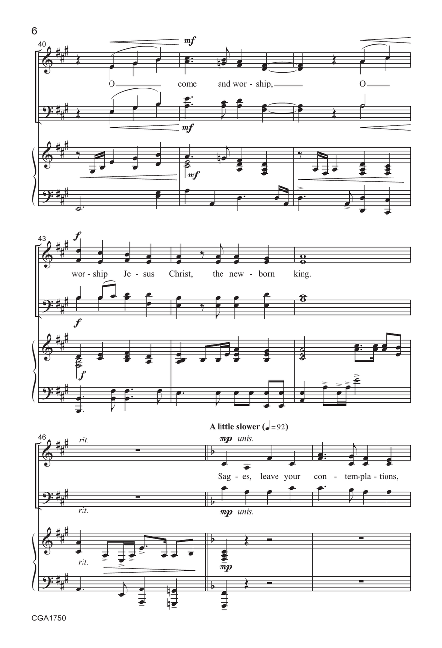 Angels, from the Realms of Glory - SATB 4-Part scores gallery preview page 6