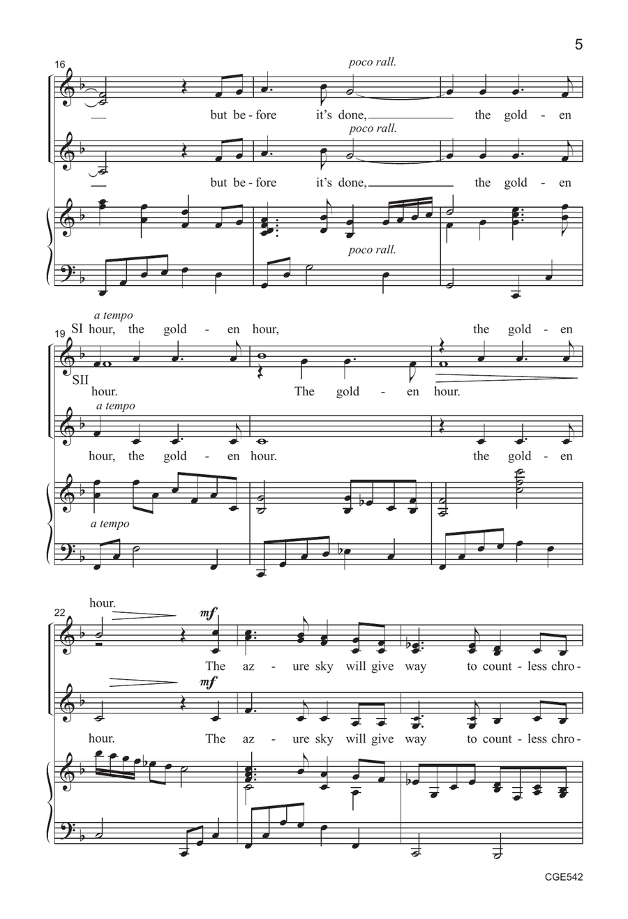 The Golden Hour - SSA The Golden Hour - SSA SSA scores gallery preview page 5