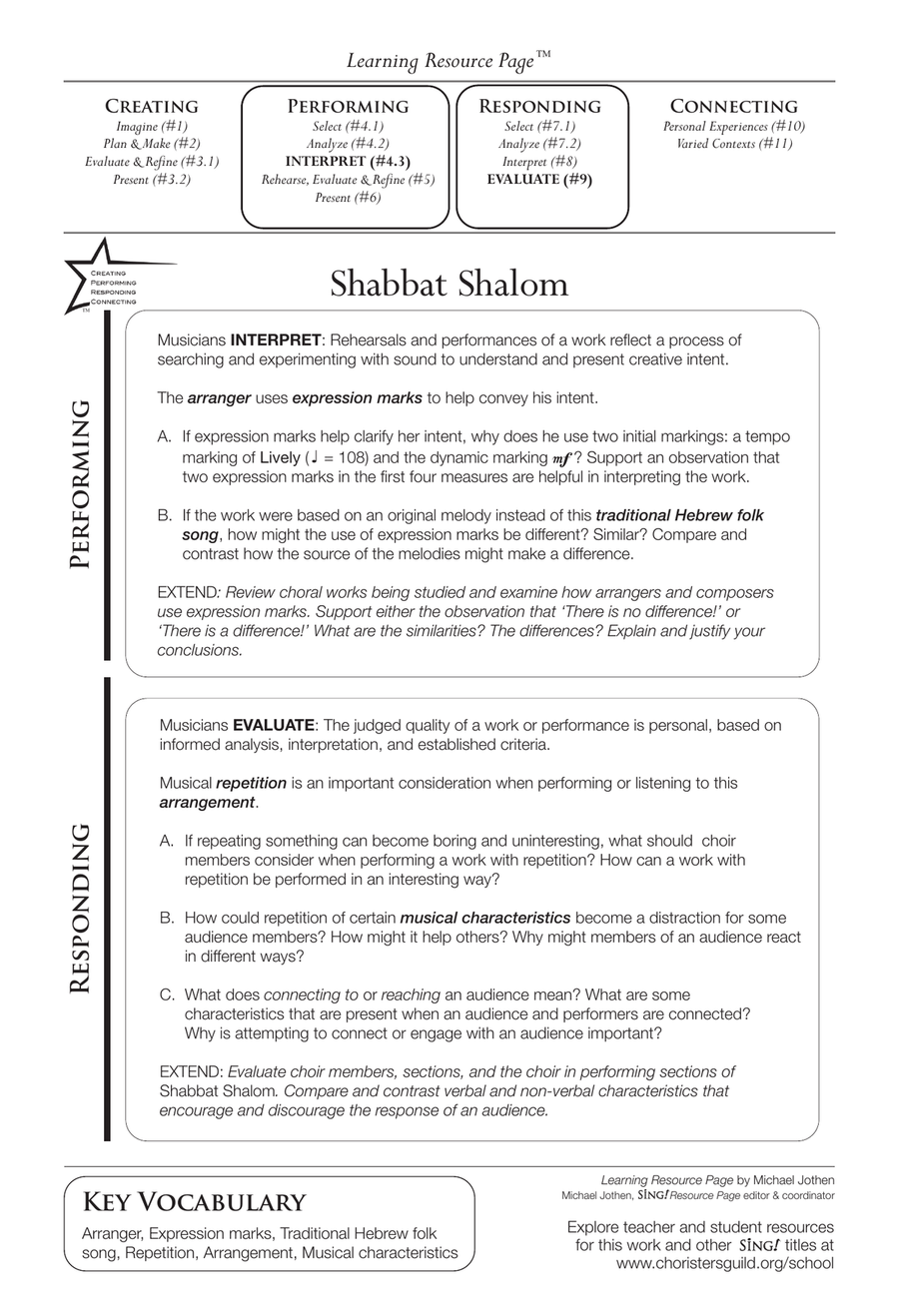 Shabbat Shalom - Three-part Mixed 3-Part scores gallery preview page 2