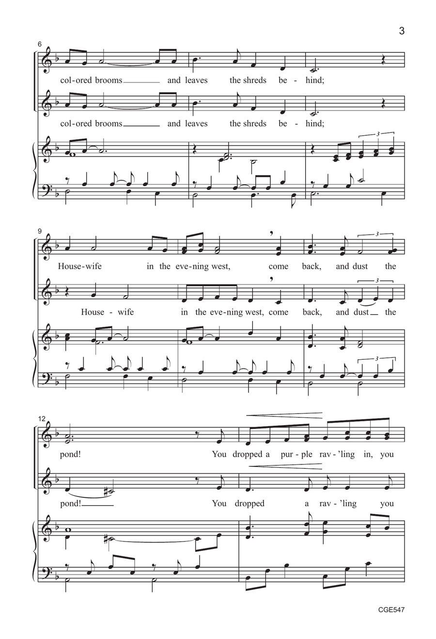 Evening - SSA Evening - SSA SSA scores gallery preview page 3