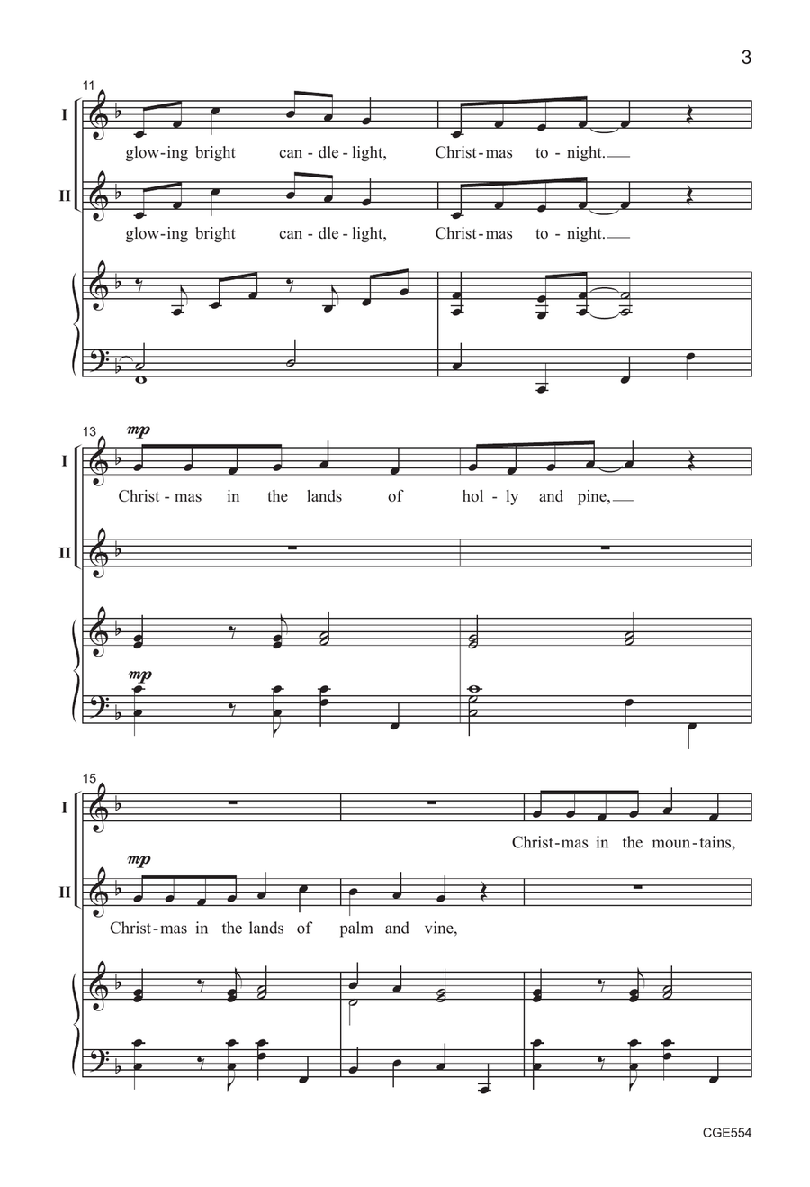 Christmas Everywhere - Two-part Choir scores gallery preview page 3