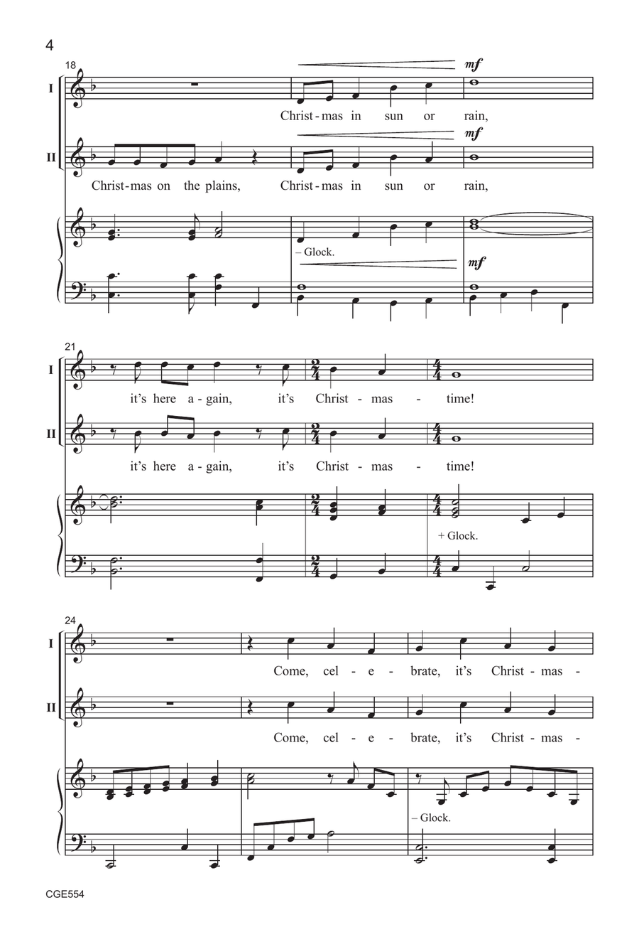 Christmas Everywhere - Two-part Choir scores gallery preview page 4