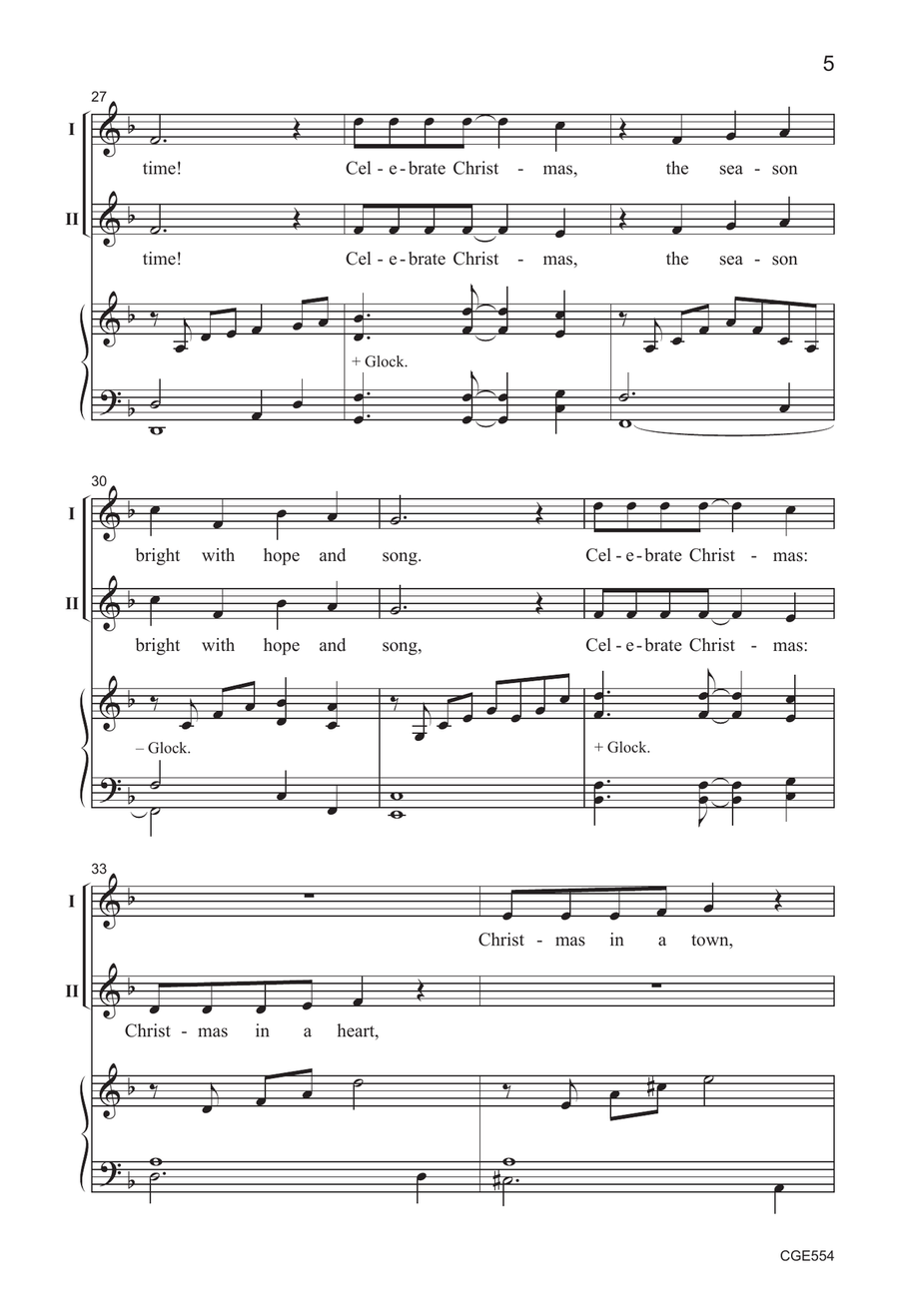 Christmas Everywhere - Two-part Choir scores gallery preview page 5