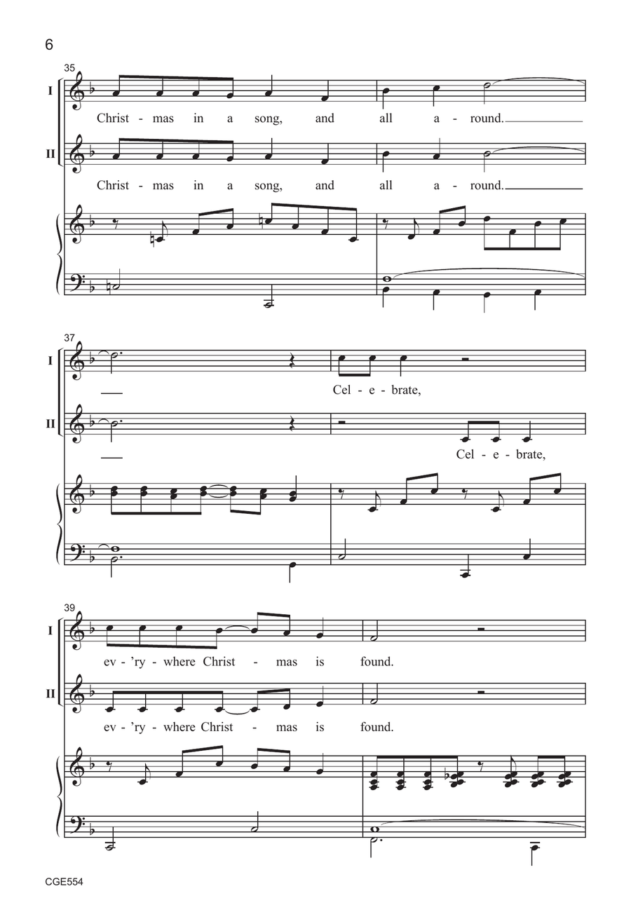 Christmas Everywhere - Two-part Choir scores gallery preview page 6