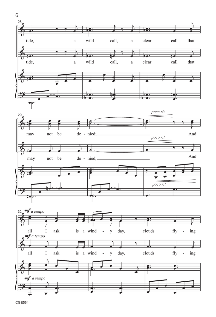 I Must Go Down to the Sea - SSA SSA scores gallery preview page 6