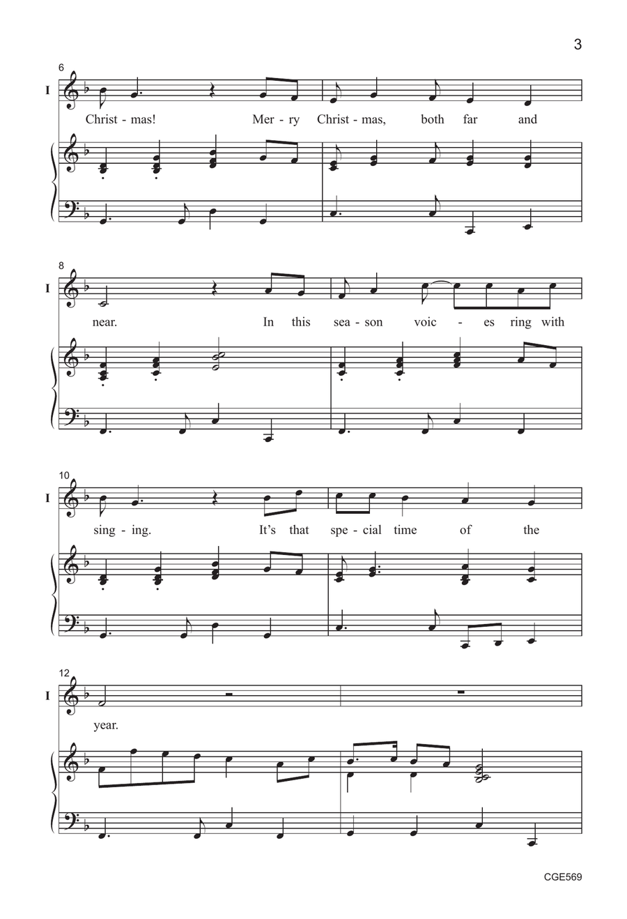 Merry Christmas - Two-part Choir scores gallery preview page 3