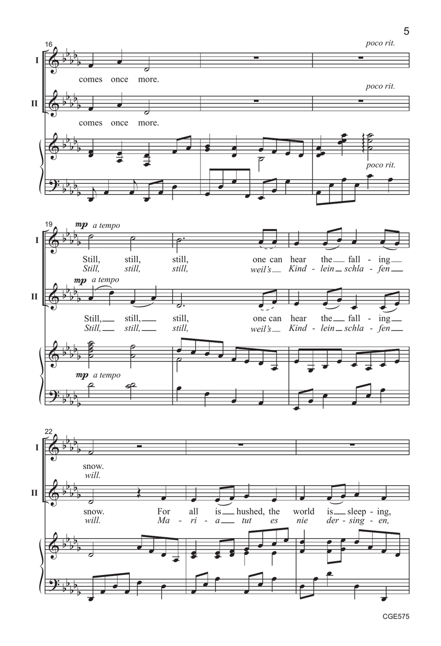 Winter's Stillness - Two-part Choir scores gallery preview page 5