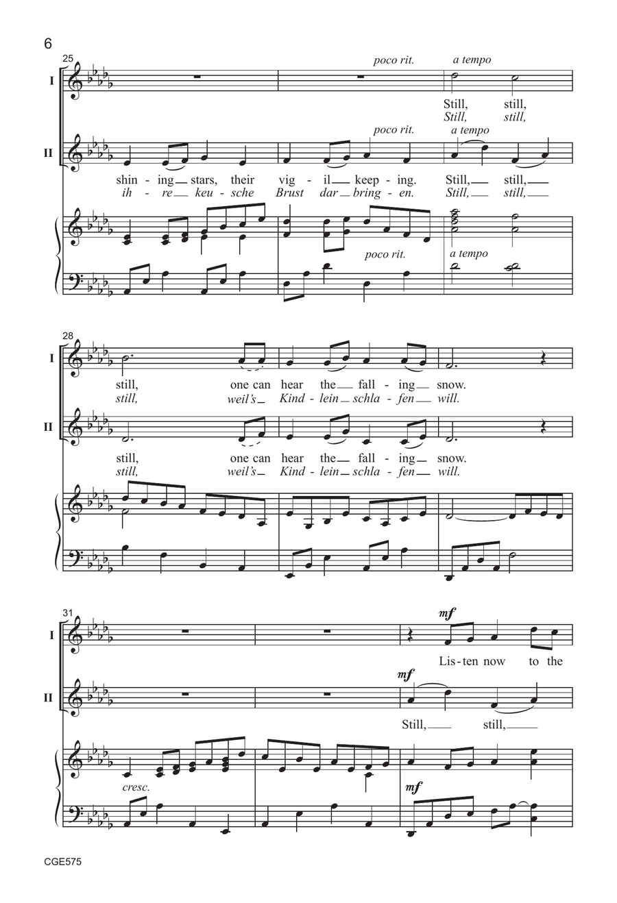 Winter's Stillness - Two-part Choir scores gallery preview page 6