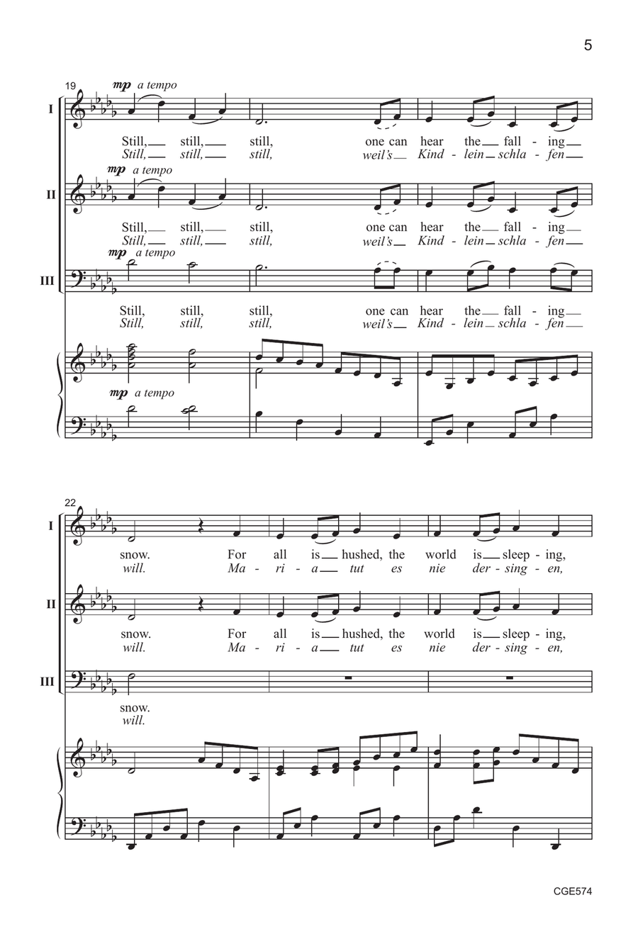 Winter's Stillness - Three-part Mixed 3-Part scores gallery preview page 5