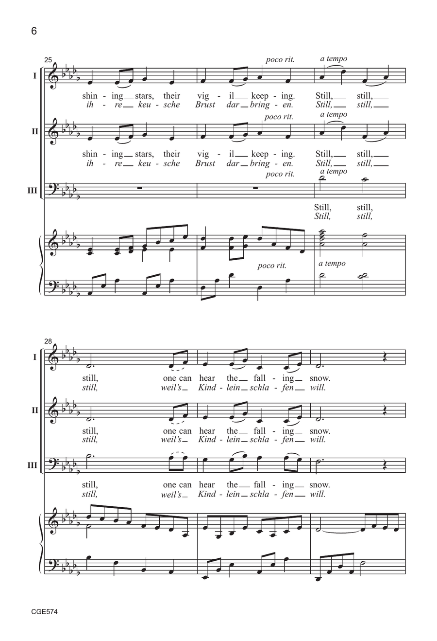 Winter's Stillness - Three-part Mixed 3-Part scores gallery preview page 6