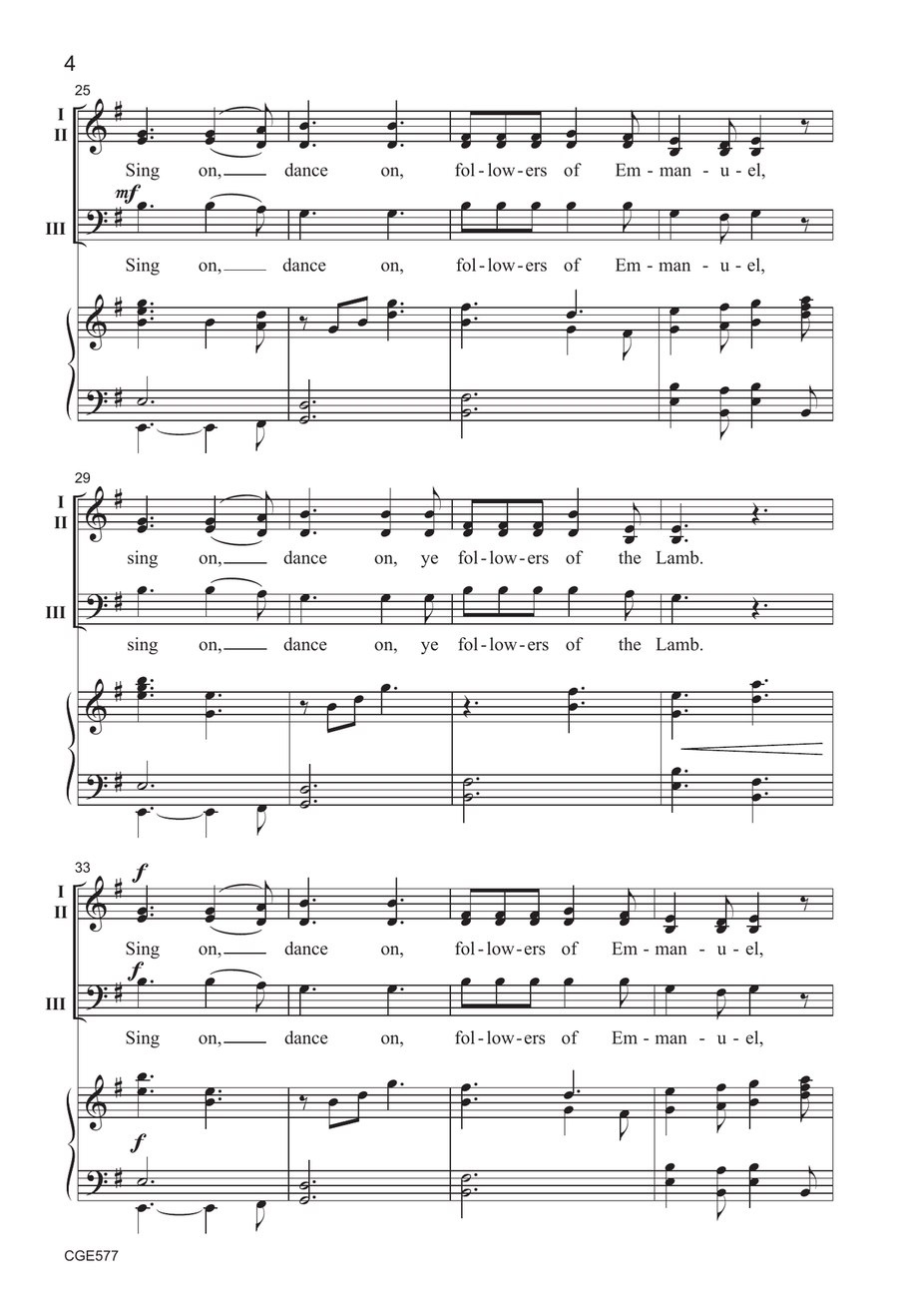 Followers of the Lamb - Three-part Mixed 3-Part scores gallery preview page 4