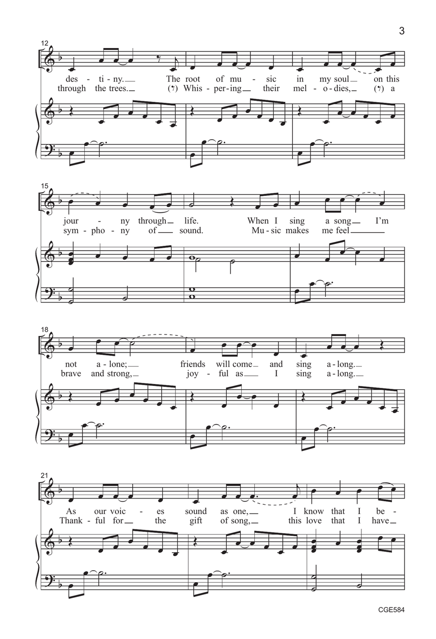 When I Sing - Unison When I Sing - Unison Unison Choir scores gallery preview page 3