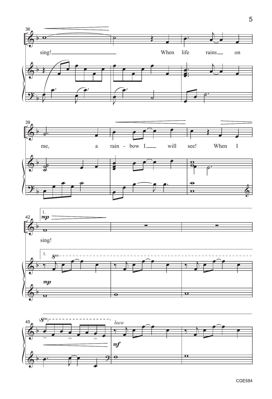 When I Sing - Unison When I Sing - Unison Unison Choir scores gallery preview page 5