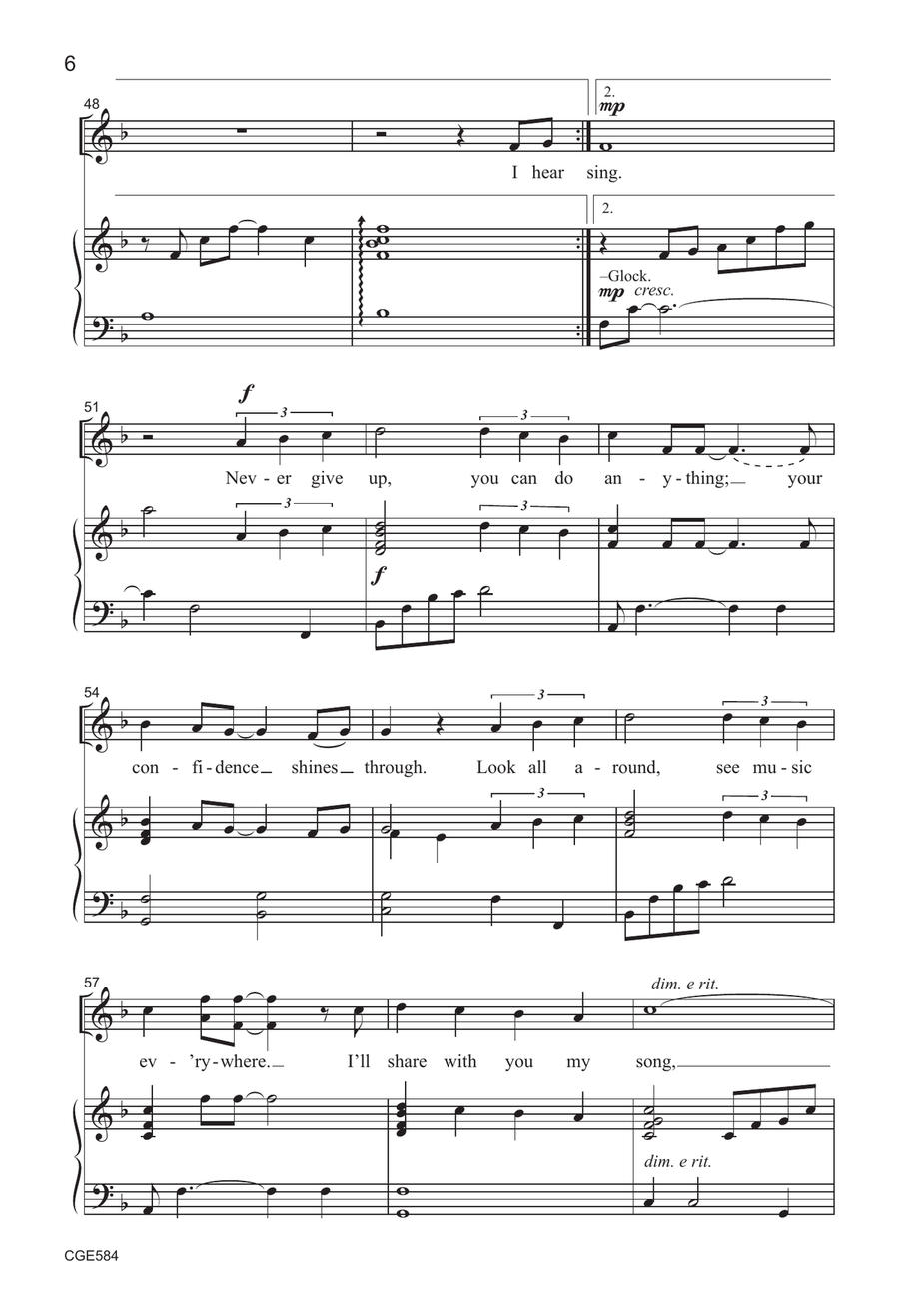 When I Sing - Unison When I Sing - Unison Unison Choir scores gallery preview page 6