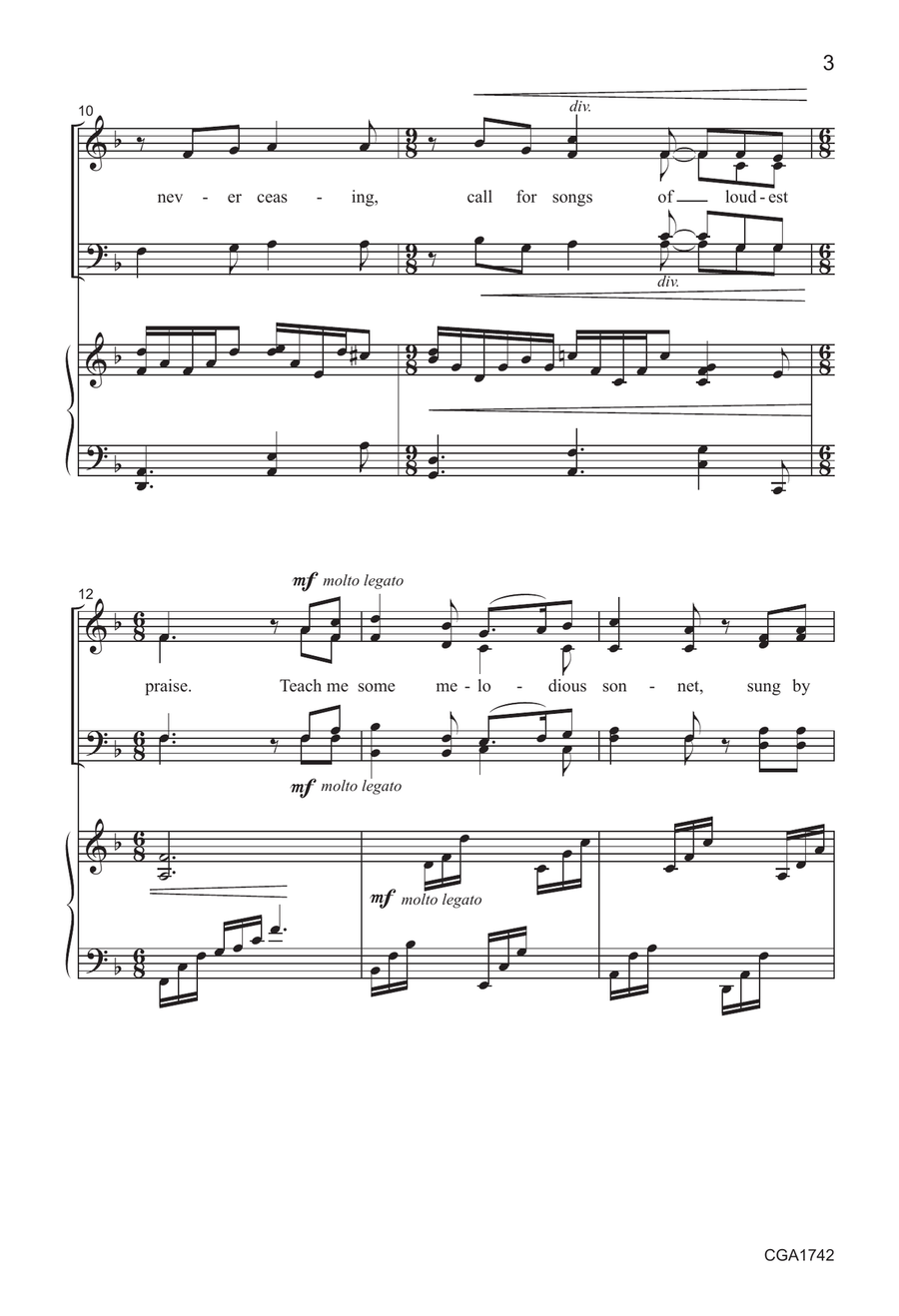 Come, Thou Fount - SATB Come, Thou Fount - SATB 4-Part scores gallery preview page 3