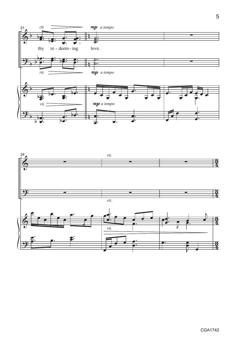 Come, Thou Fount - SATB Come, Thou Fount - SATB 4-Part scores gallery preview page 5
