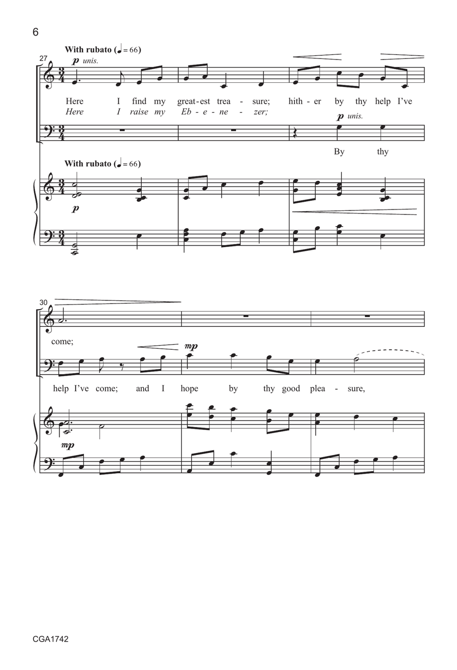 Come, Thou Fount - SATB Come, Thou Fount - SATB 4-Part scores gallery preview page 6