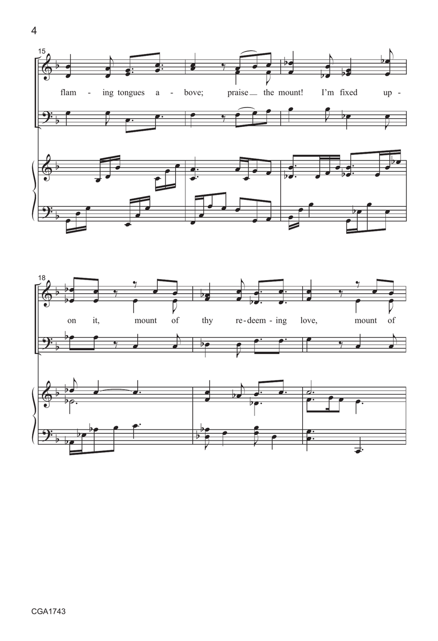 Come, Thou Fount - SAB Come, Thou Fount - SAB 3-Part scores gallery preview page 4